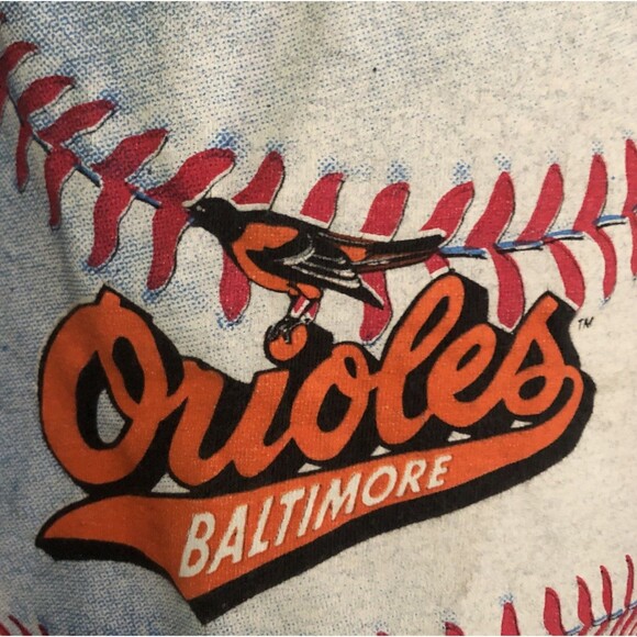 Official Fan 1992 Baltimore Orioles T Shirt Size L Black VTG Single Stitch USA - Picture 7 of 15